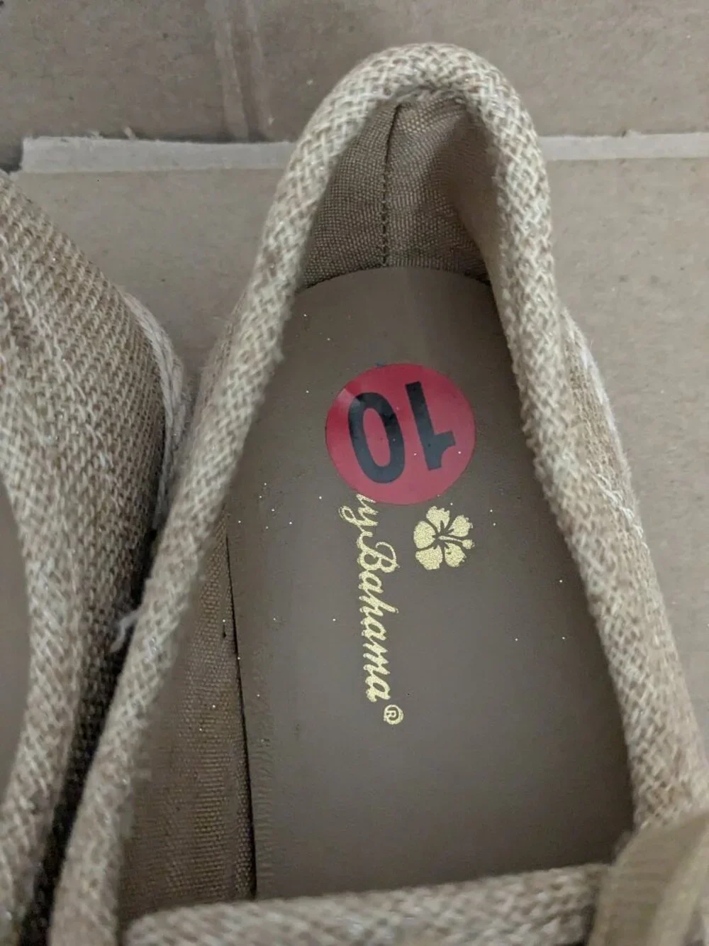 Tommy Bahama Women's Shoes Tan Linen Lace Up Espadrille Sneakers Casual Size 10